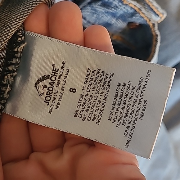 Jordache High Rise Flare Casual Y2K Style Light Wash Denim Blue Jeans Size 8 - Picture 6 of 12